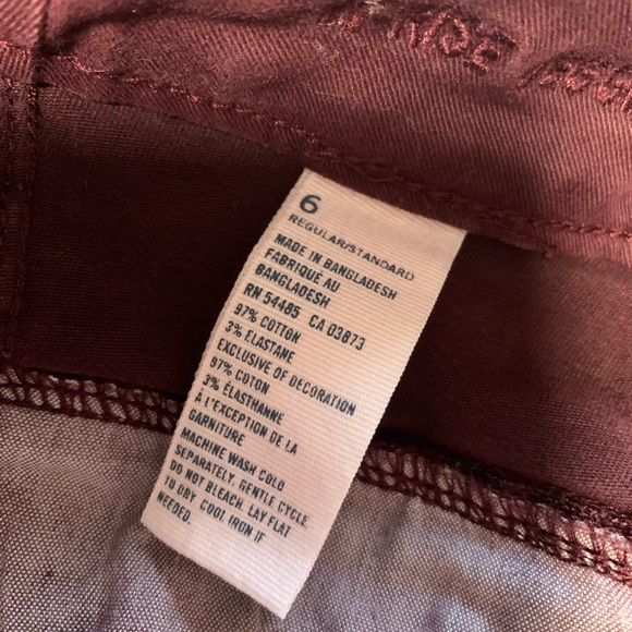 3/$30 American Eagle Outfitters Burgundy High Rise Jeggings Skinny Fit - Picture 11 of 14